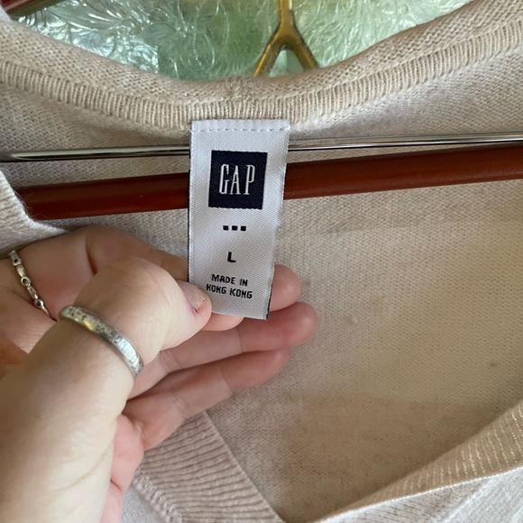 Angora Striped V-Neck hoodie Sweater - Picture 5 of 6